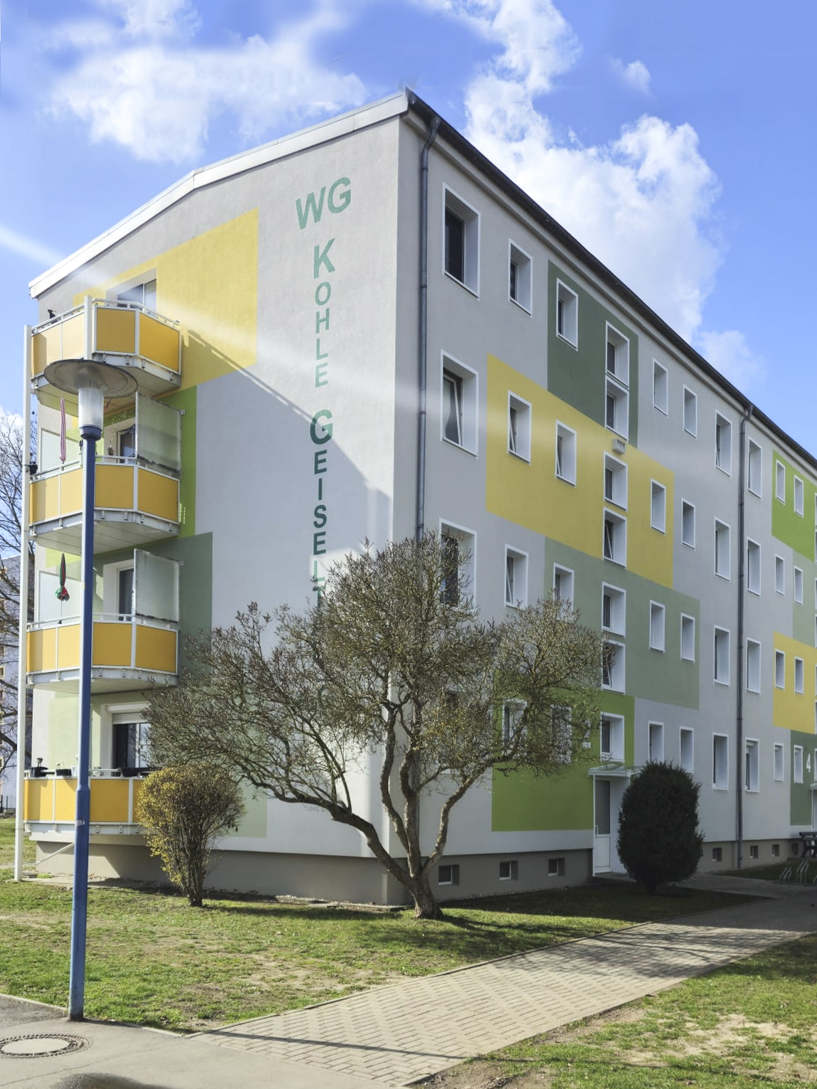 Farbenfrohe Gestaltung in Wei&szlig;enfels