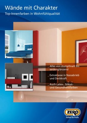 W&auml;nde mit Charakter: ZERO Innenfarben (Sortiment)